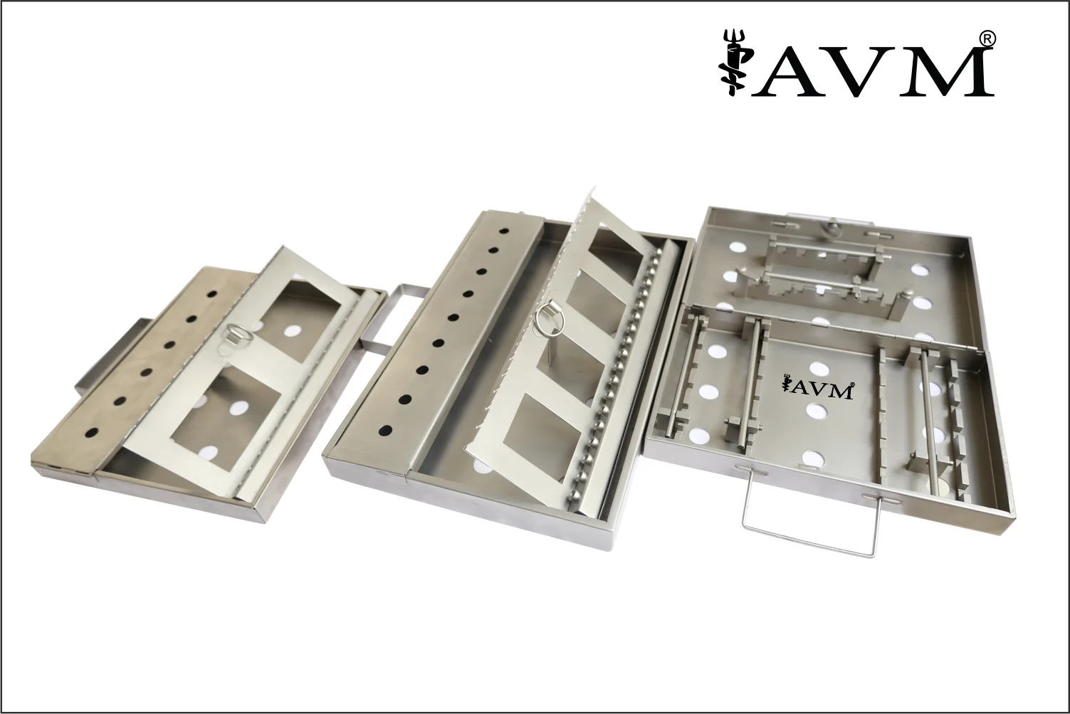 Surgical instrument tray, detail view